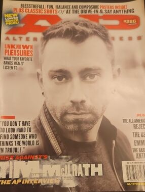 Alternative Press Mag Rise Against Tim Mcllrath Cover and Poster #286 May 2012